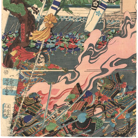 芳富 「盆応寺夜討図」