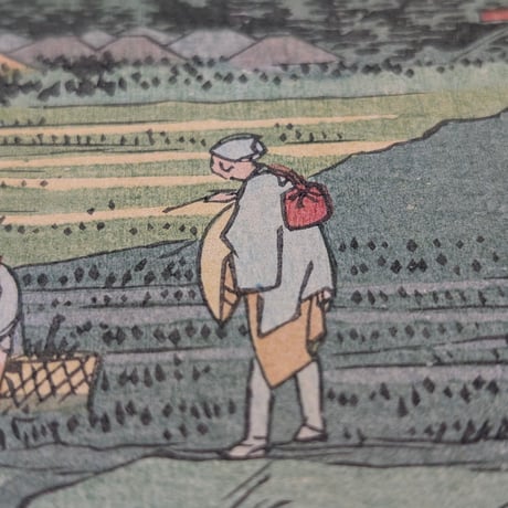 広重 「五十三次名所図会　石薬師」(竪絵東海道)