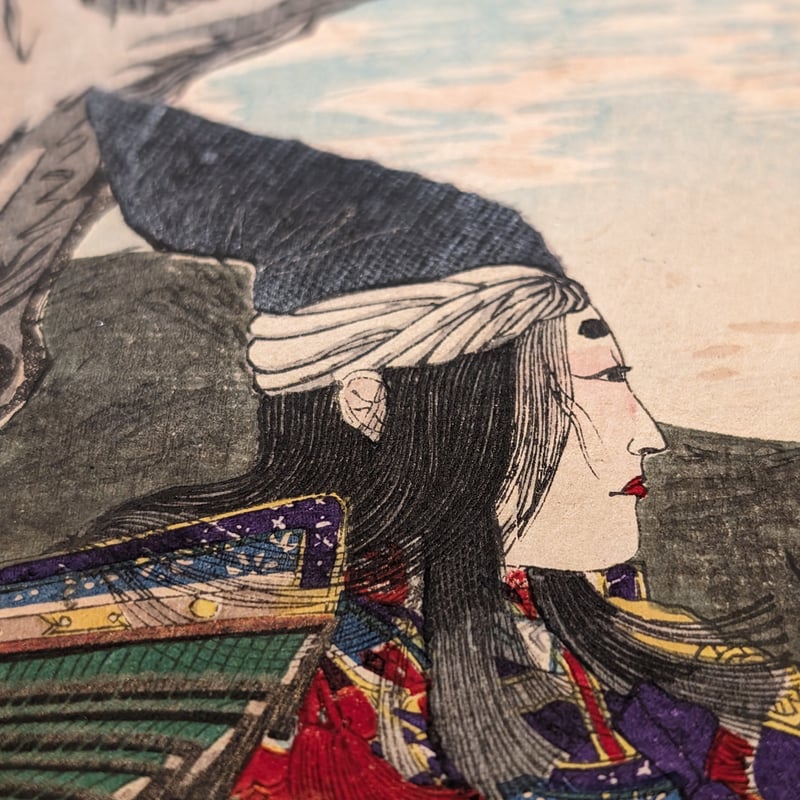 吟光 「古今名婦鏡 鞆絵」(巴御前) | 古美術もりみや 吟光 「古今名婦鏡 鞆絵」(巴御前) | 古美術もりみや