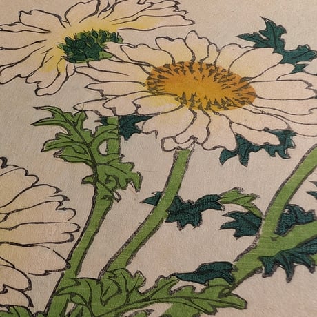 楳嶺 「楳嶺花鳥画譜　春菊　矮鶏」