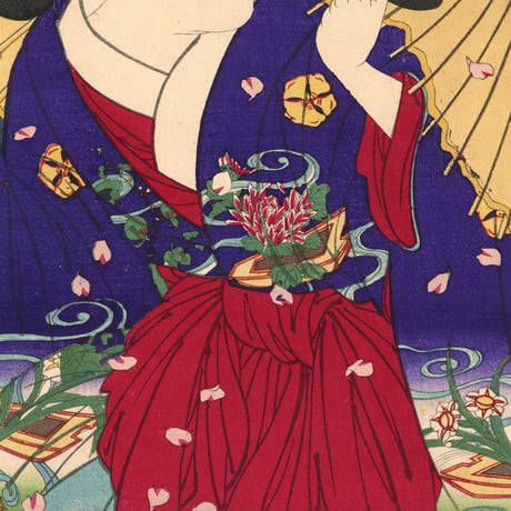 芳年 「情得感檀形　花曇　沢村訥升　紅梅丸」
