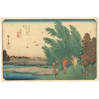 広重 「木曽海道六拾九次之内　みゑじ」 -美江寺-