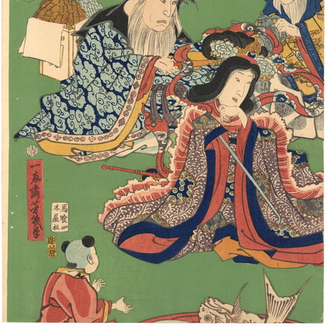 芳幾 「福神春遊ひの図」