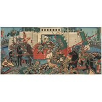 国芳 「通俗三国志之内　劉玄徳北海解囲」