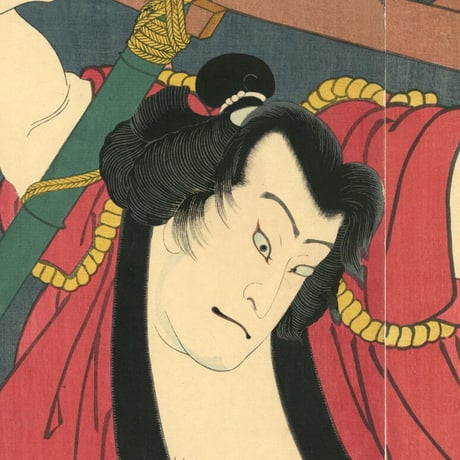 豊国三代 「花角力噂の立入」