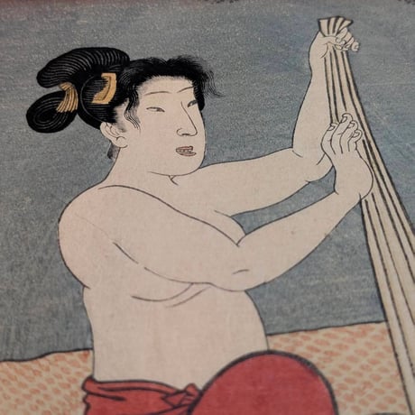 豊国三代 「伊勢の海士長鮑制ノ図」