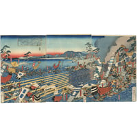 貞秀 「西条山の軍勢川中嶋へ引返図」