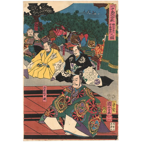 国芳 「川中島大合戦謙信西条山ニ於テ猿楽興行之図」