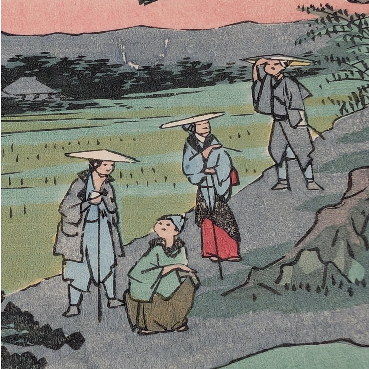 広重 「五十三次名所図会 池鯉鮒」(竪絵東海道) | 古美術もりみや