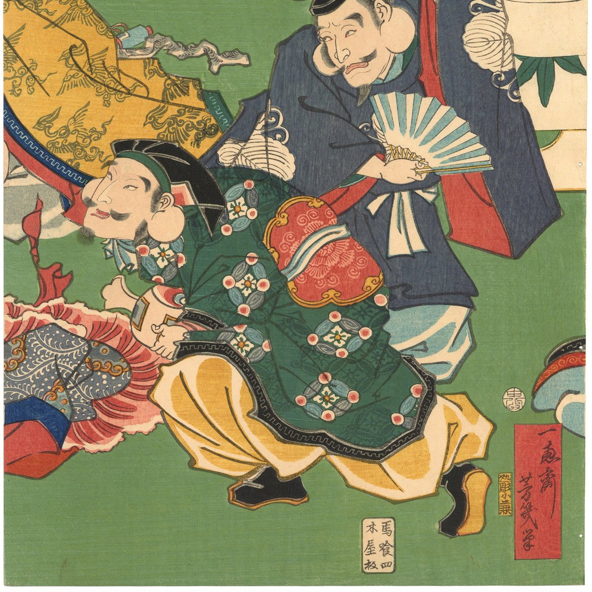 芳幾 「福神春遊ひの図」 | 古美術もりみや