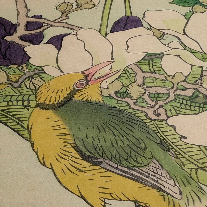 楳嶺 「楳嶺花鳥画譜 木蘭 雲雀」 | 古美術もりみや