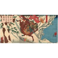 芳形 「英雄八景之内笹良越暮雪」 -さらさら越え・佐々成政-