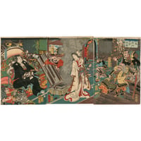 国周 「相馬良門古寺之図」
