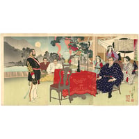 年英 「画巻国史　黒田清隆訪問之図」