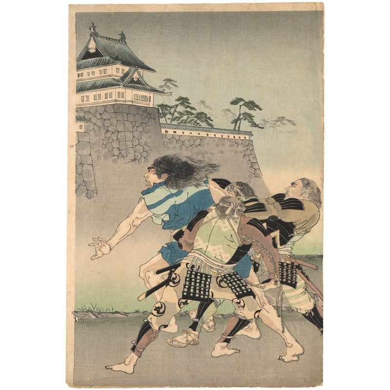 周延 「鳥居強右衛門敵ニ捕レ味方ノ城中ヘ忠言ス」 | 古美術もりみや