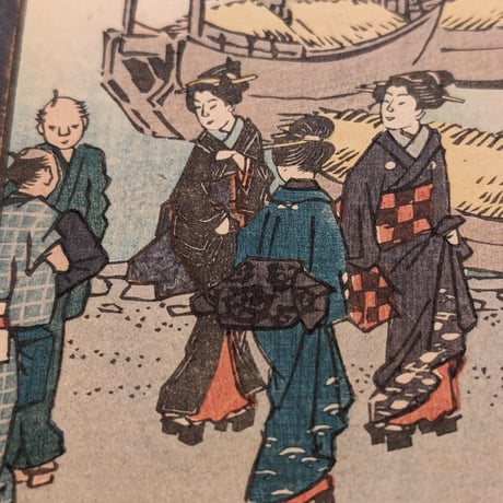広重 「五十三次名所図会　宮」(竪絵東海道)