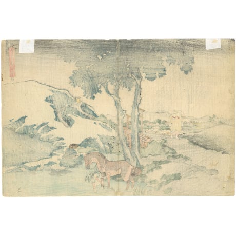 国貞 「五月雨の景」