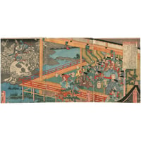 北為 「福原殿舎怪異之図」-髑髏・骸骨‐