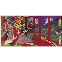 芳年 「矢嶋大合戦之図」