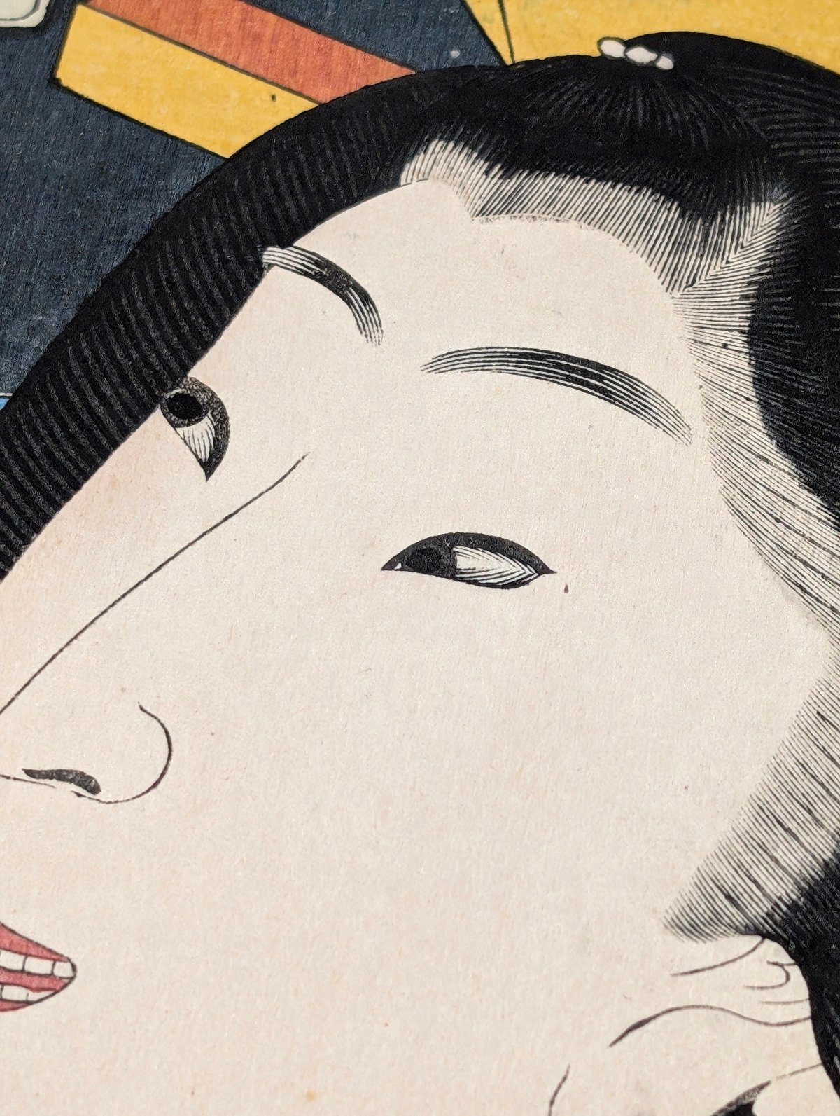 三代豊国三枚絵「戻駕色相肩」 豊国三代｢芝居絵｣ | 山田書店美術部オンラインストア