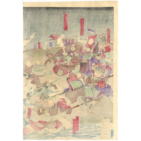 周延 「九州征伐　千代川大合戦之図」