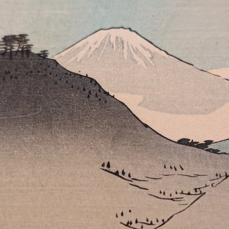 広重 「五十三次名所図会　御油」(竪絵東海道)
