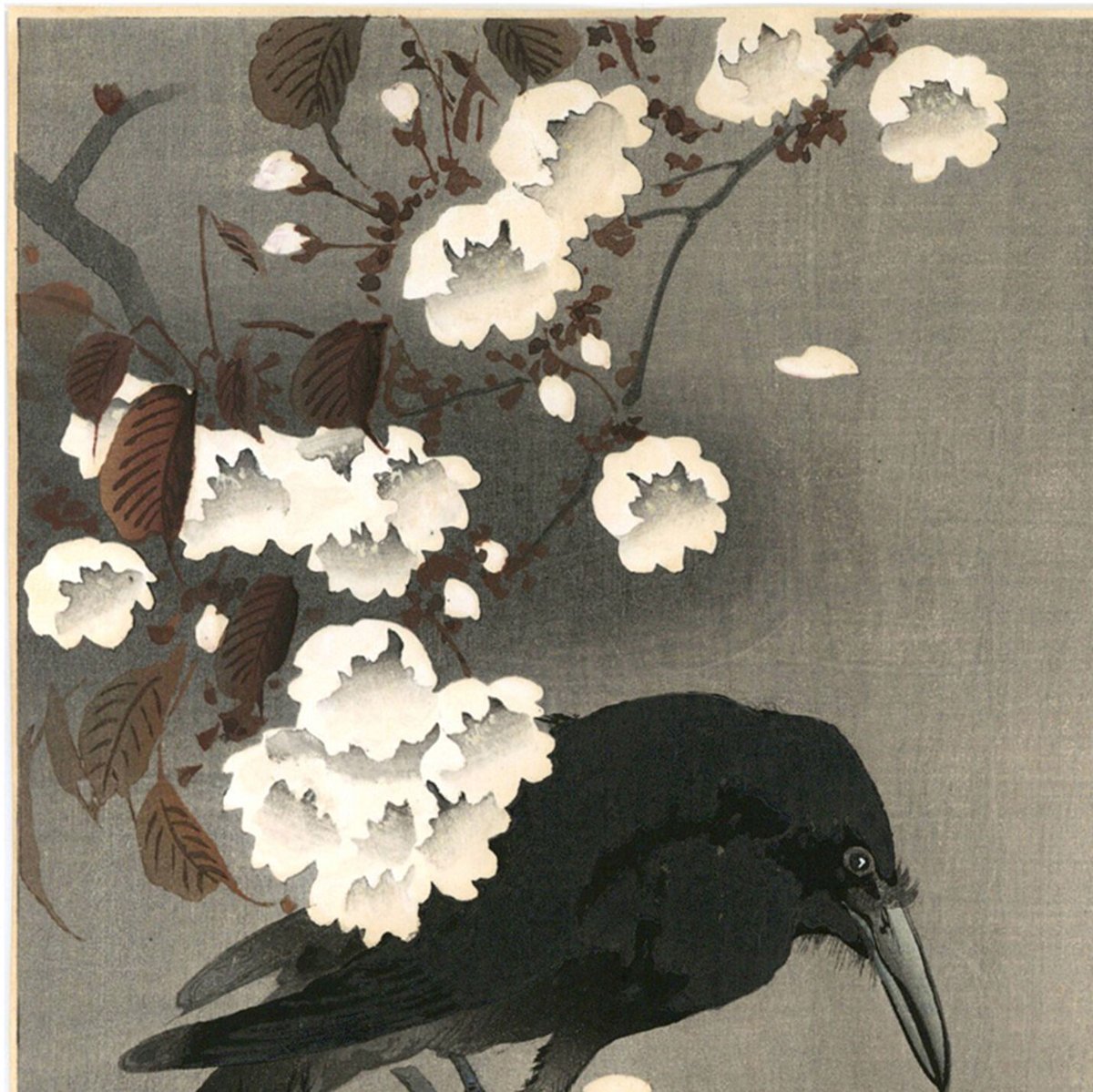 小原古邨「桜に烏」 | 古美術もりみや