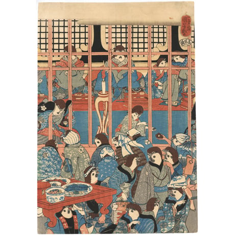 国芳 「里すずめねぐらの仮宿」