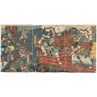 芳幾 「本応寺大合戦之図」 -本能寺の変-