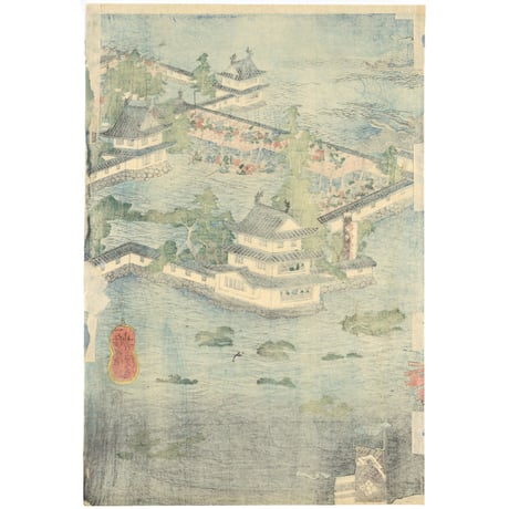 芳虎 「水攻防戦之図」  -高松城水攻め-