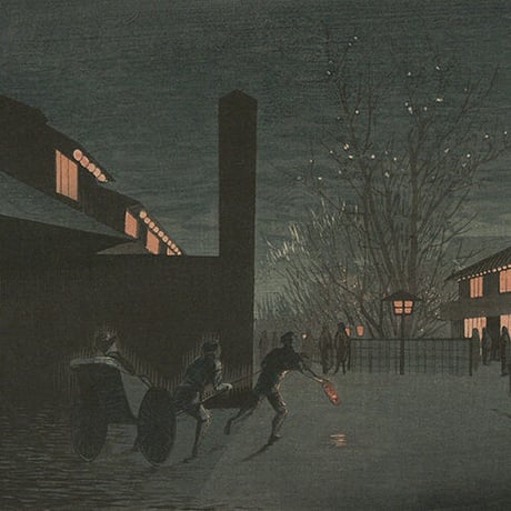 安治 「新吉原夜桜景」