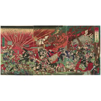 暁斎 「上野山内打入之図」-彰義隊-