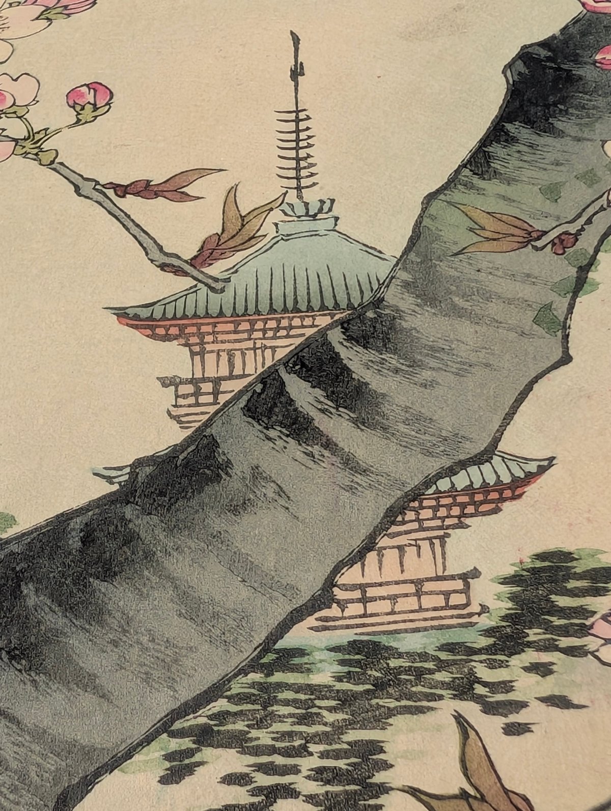 楳嶺 「楳嶺花鳥画譜 糸桜 啄木鳥」 | 古美術もりみや