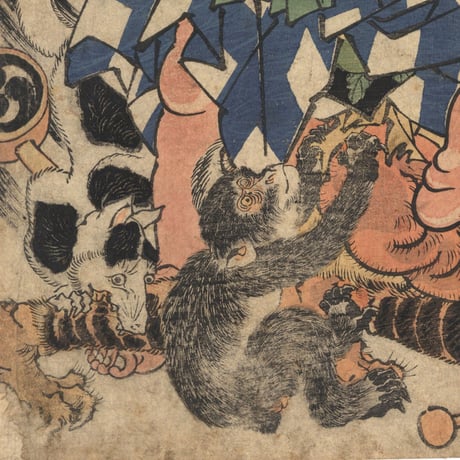 国貞 「桃太郎雷退治」