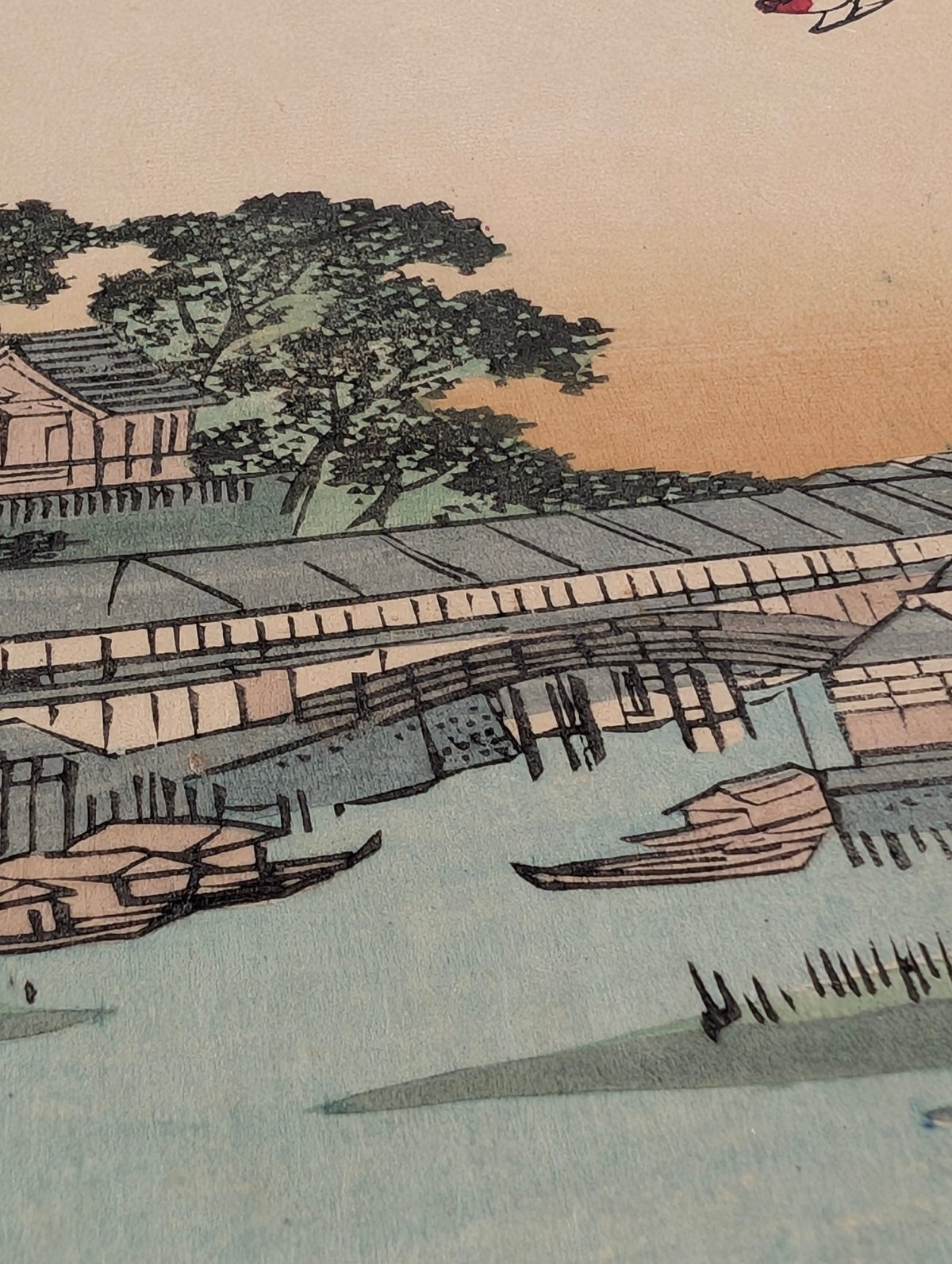 広重二代(立祥) 「東京名所三十六花撰 東都隅田川八重桜」 | 古美術