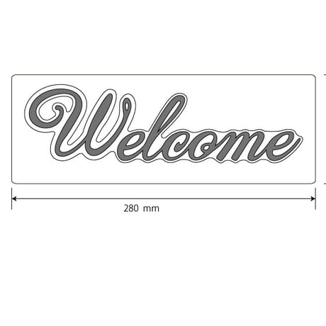 クリスタルLEDボード【Welcome】　横１０cmｘ縦２８㎝ 　 価格は税込み