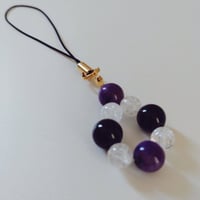 チャロアイト＆モリオン＆クラック水晶ストラップ