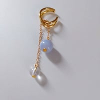 エンジェライト＆水晶イヤカフ長さ調整可能