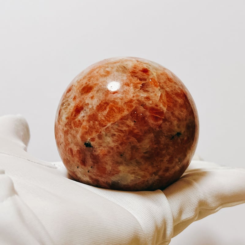 サンストーン丸玉⭐⭐⭐ タンザニア産]サンストーン丸玉/スフィア（直径約30.6mm） - 埼玉県