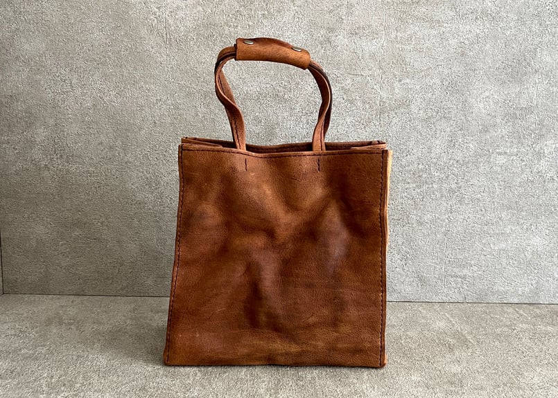 Washed Kamibukuro bag brown wash加工 紙袋バッグ ブラウン 