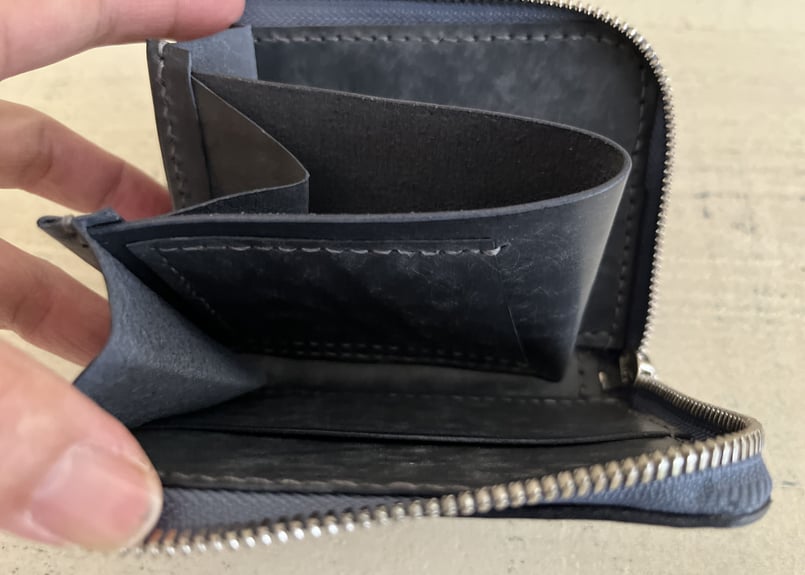 L-shaped wallet blue gray L字型財布 ブルーグレー <A> | ナチ L-shaped wallet blue gray L字型財布 ブルーグレー <A> | ナチ