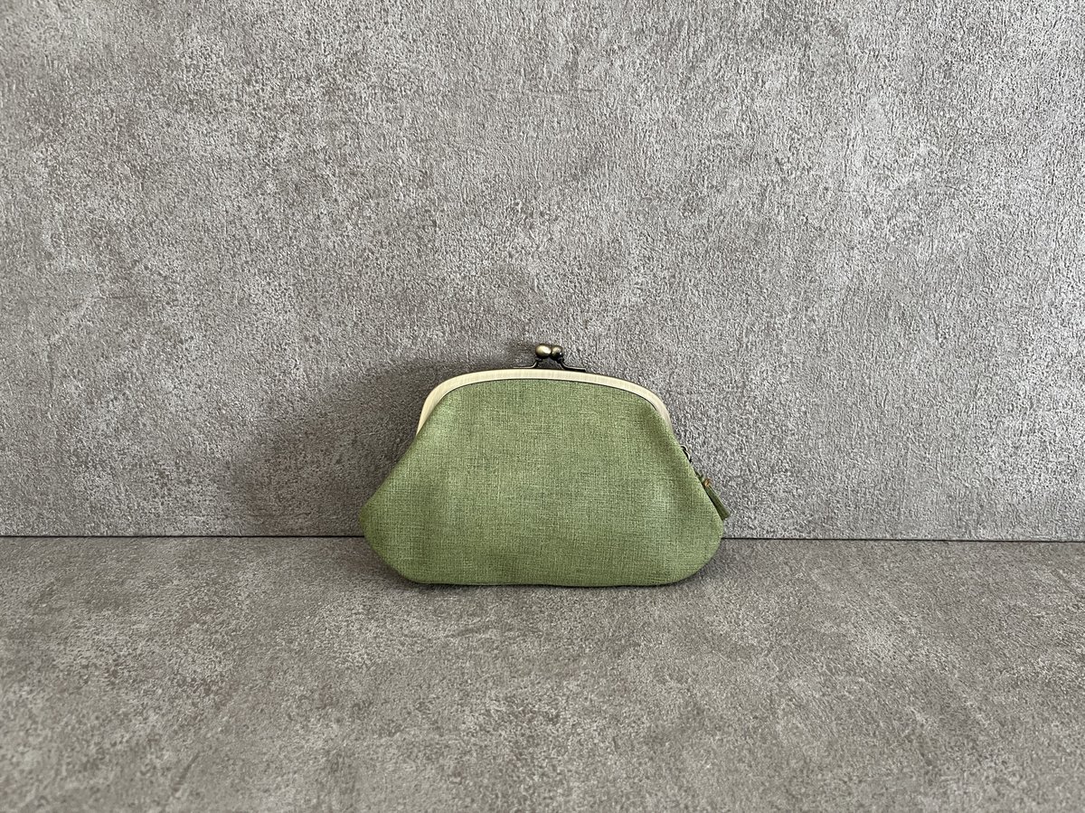 Oyako gamaguchi wallet pistachio 親子がま口財布 ピスタチオ 