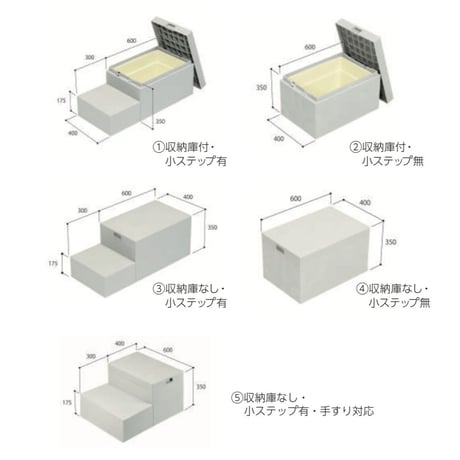 ハウスステップ　収納ボックス　踏み台　６００×４００タイプ　Gセレクション