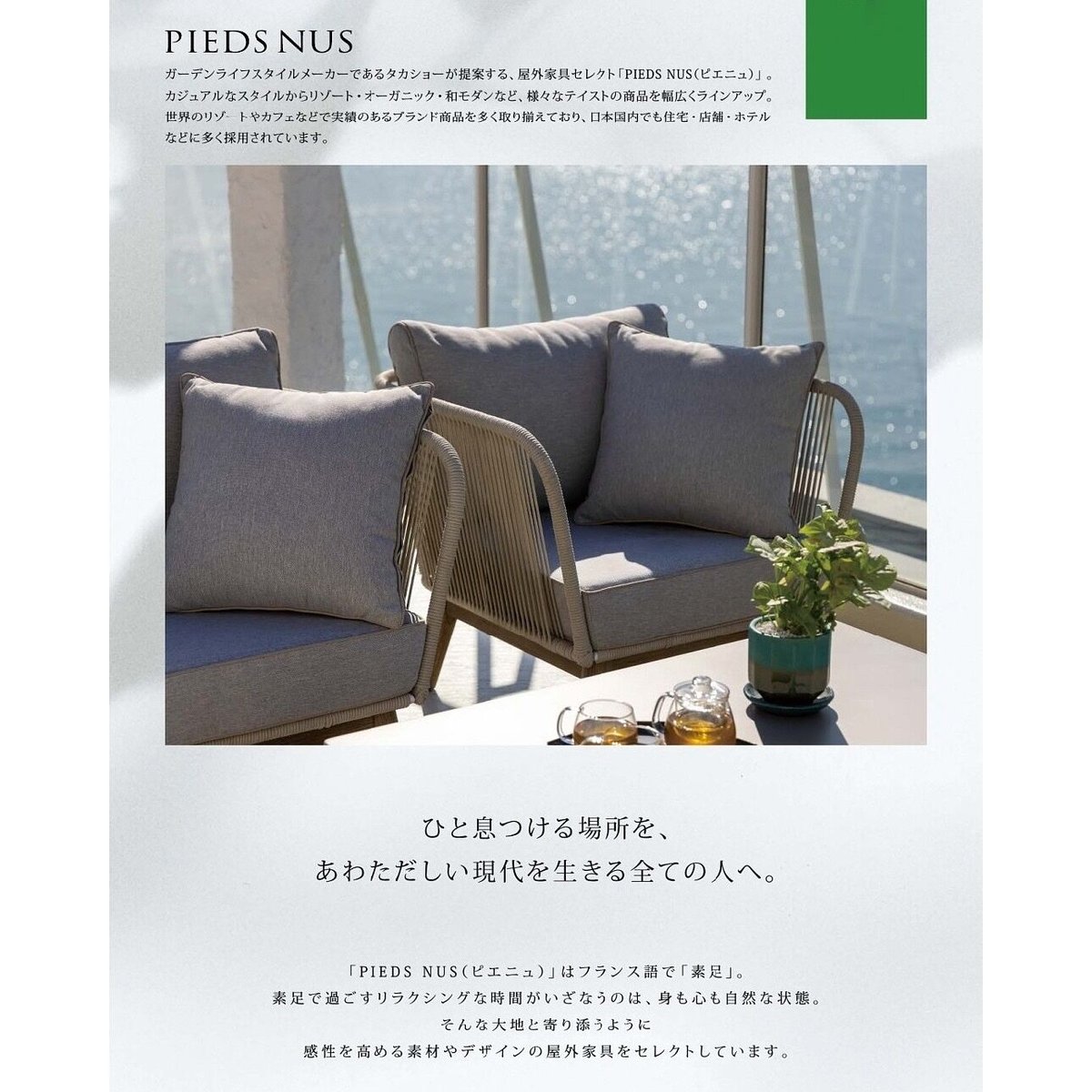 ピエニュ PIEDS NUS REPOS ルポ レヴール アームチェアー