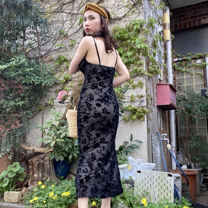 Floral Mesh Mermaid Hem Cami Dress Mimi Fashion