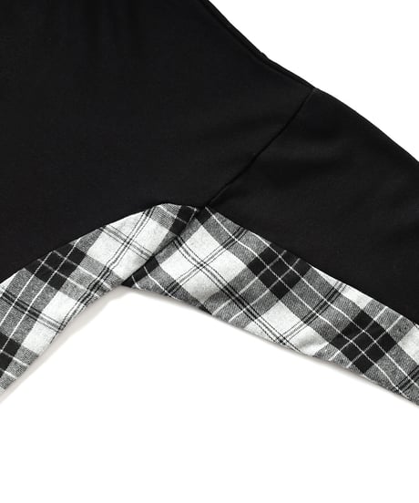 切り替えチェックスウェット (Black）
