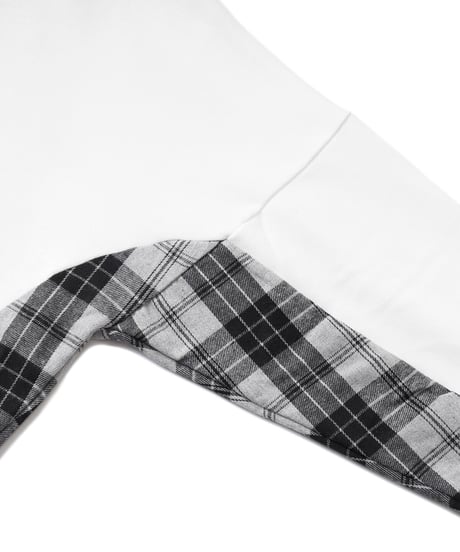 切り替えチェックスウェット (White）