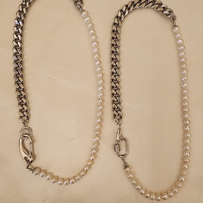 バロックパール✖ボリュームチェーンネックレス | nestlejewelry