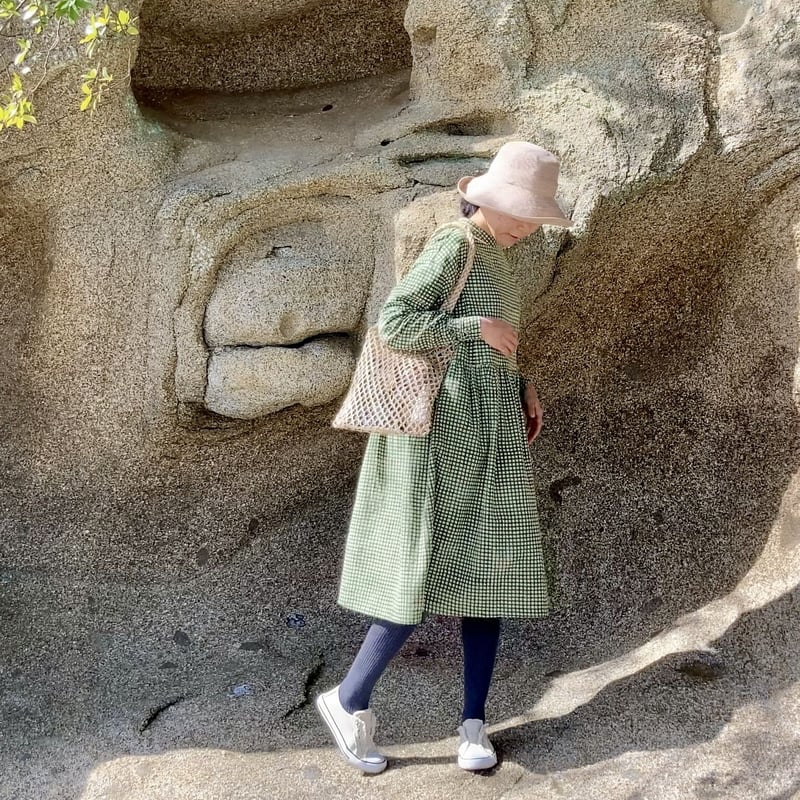 MALBON ギンガムチェックワンピース 畑ワンピース【ギンガムチェック】 | weeds vegetable garden ONLIN