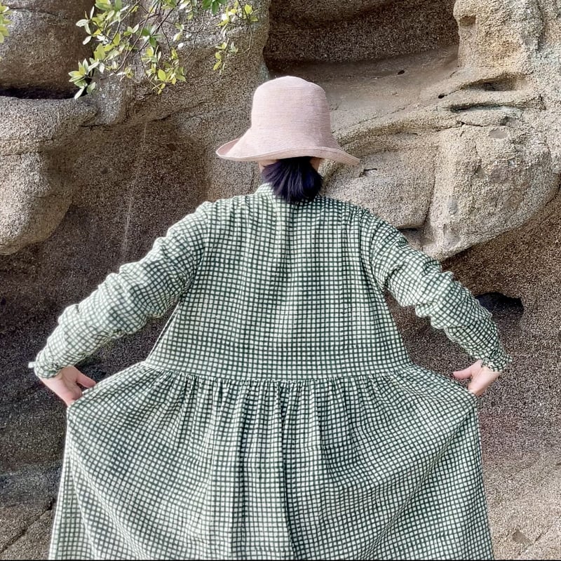 畑ワンピース【ギンガムチェック】 | weeds vegetable garden ONLIN
